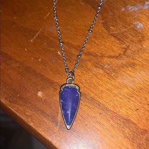 Brand new silver and blue necklace